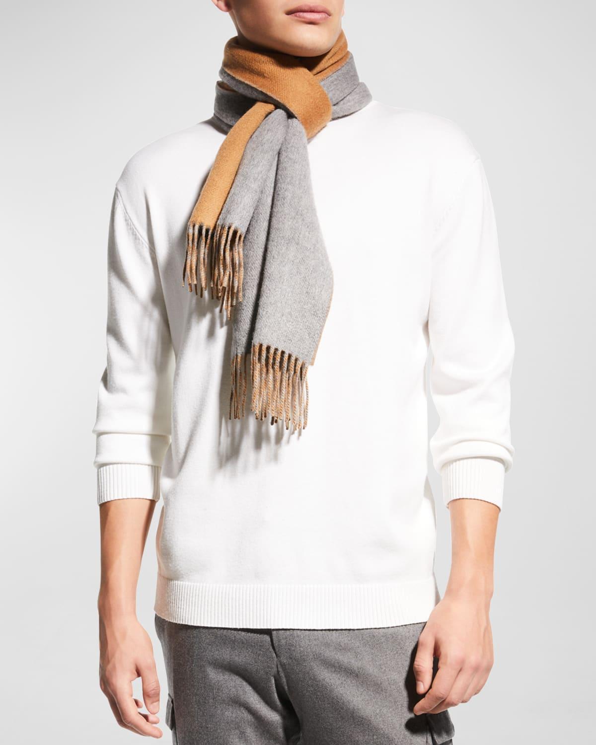 Mens Double-Face Cashmere Scarf Product Image