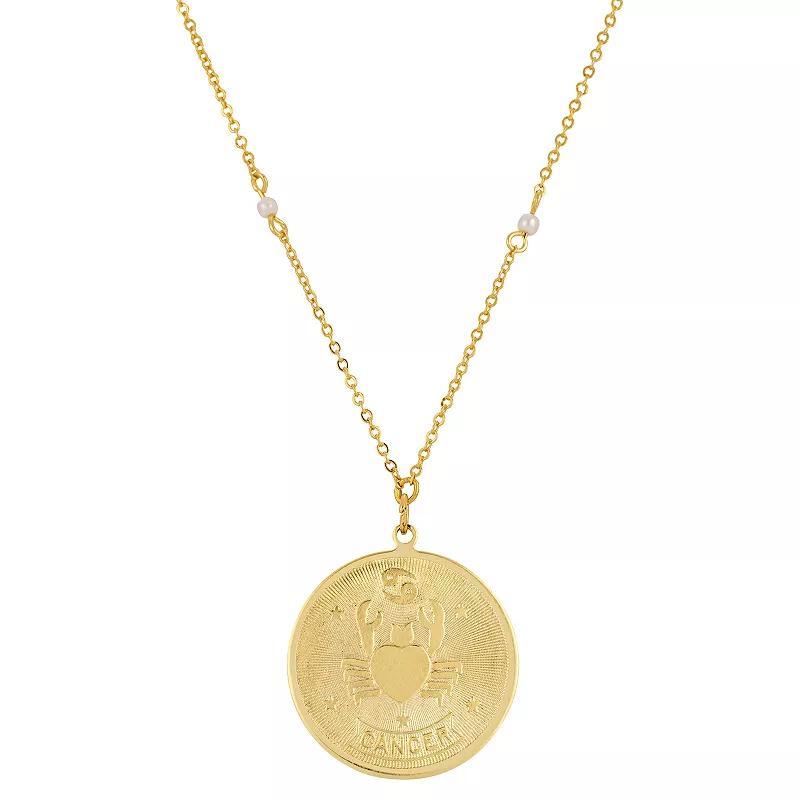 1928 Gold-tone Sagittarius Pendant Necklace, Womens, November Product Image