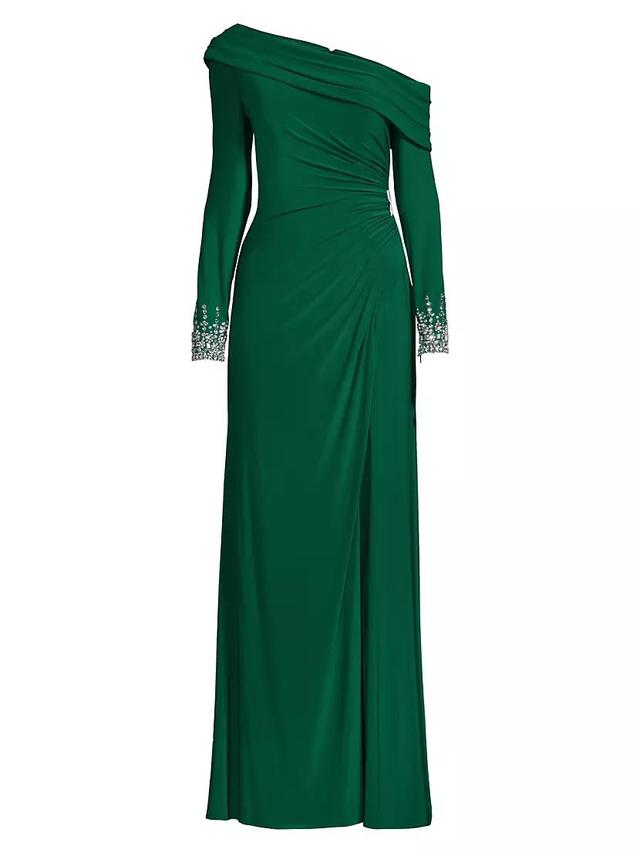 Asymmetrical Jeweled Gown Product Image