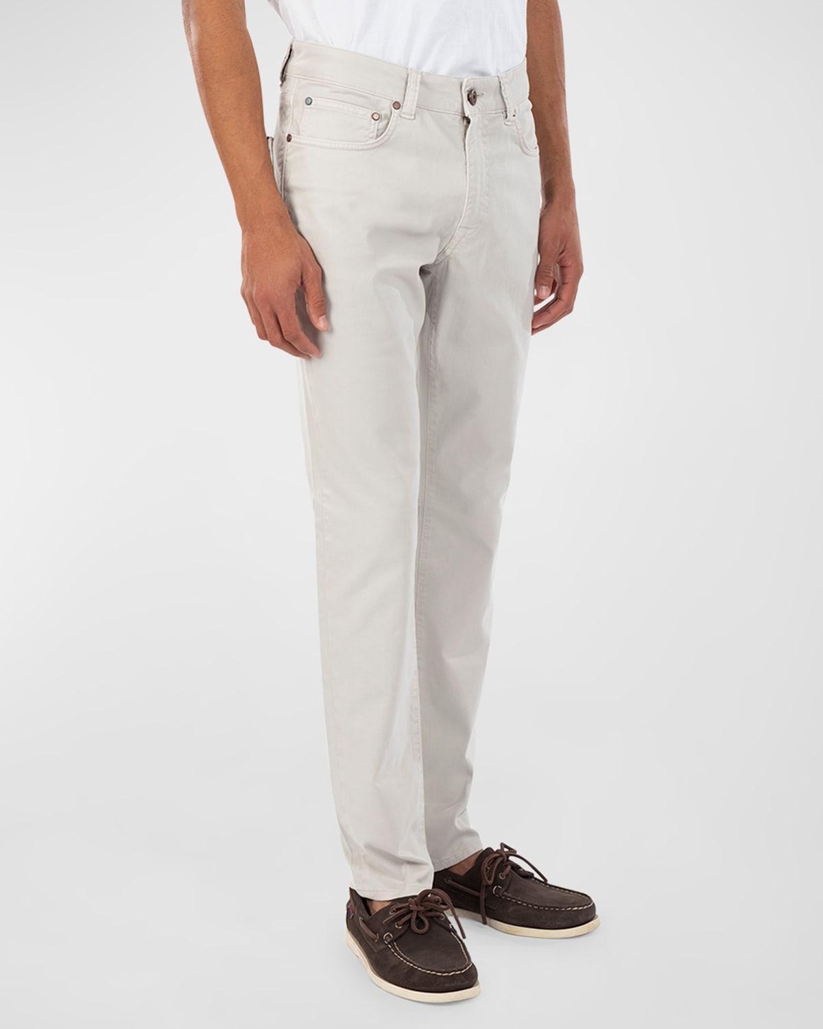 Mens Cotton-Silk Stretch 5-Pocket Pants Product Image