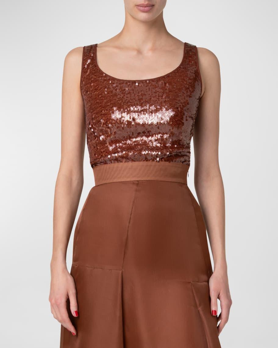 Sequined Scoop-Neck Tank Top Product Image