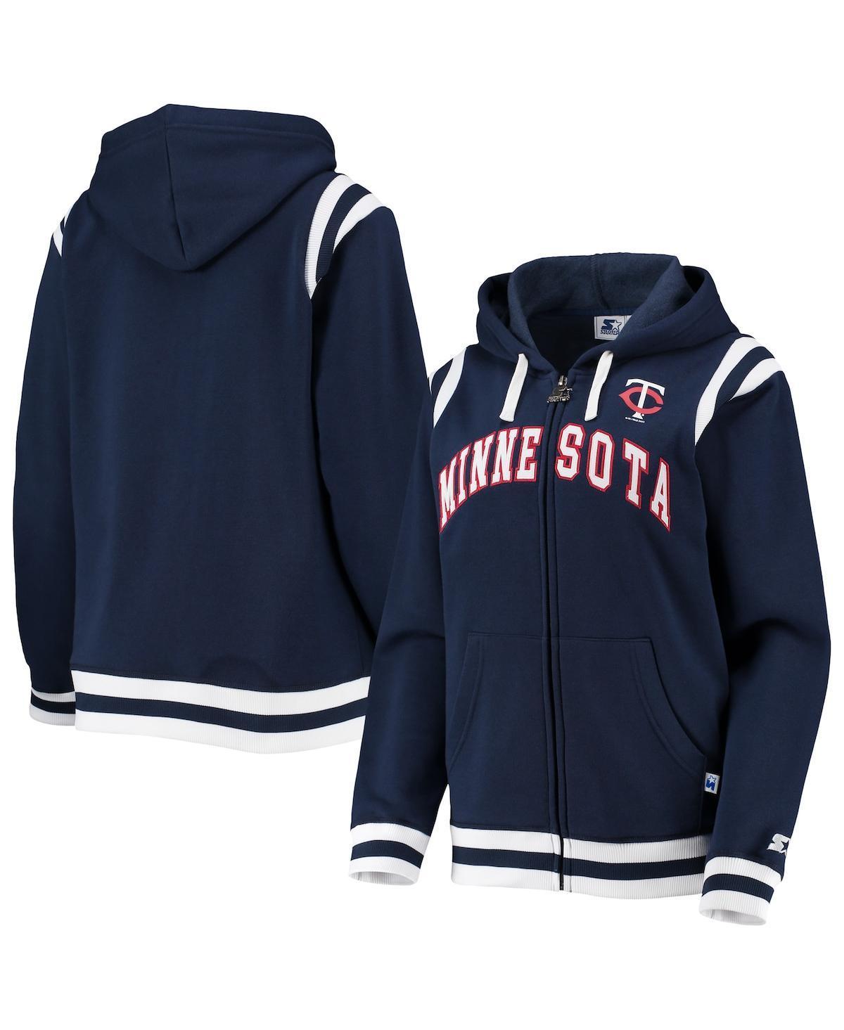 Womens Starter Minnesota Twins Vintage Full-Zip Hoodie Blue Product Image