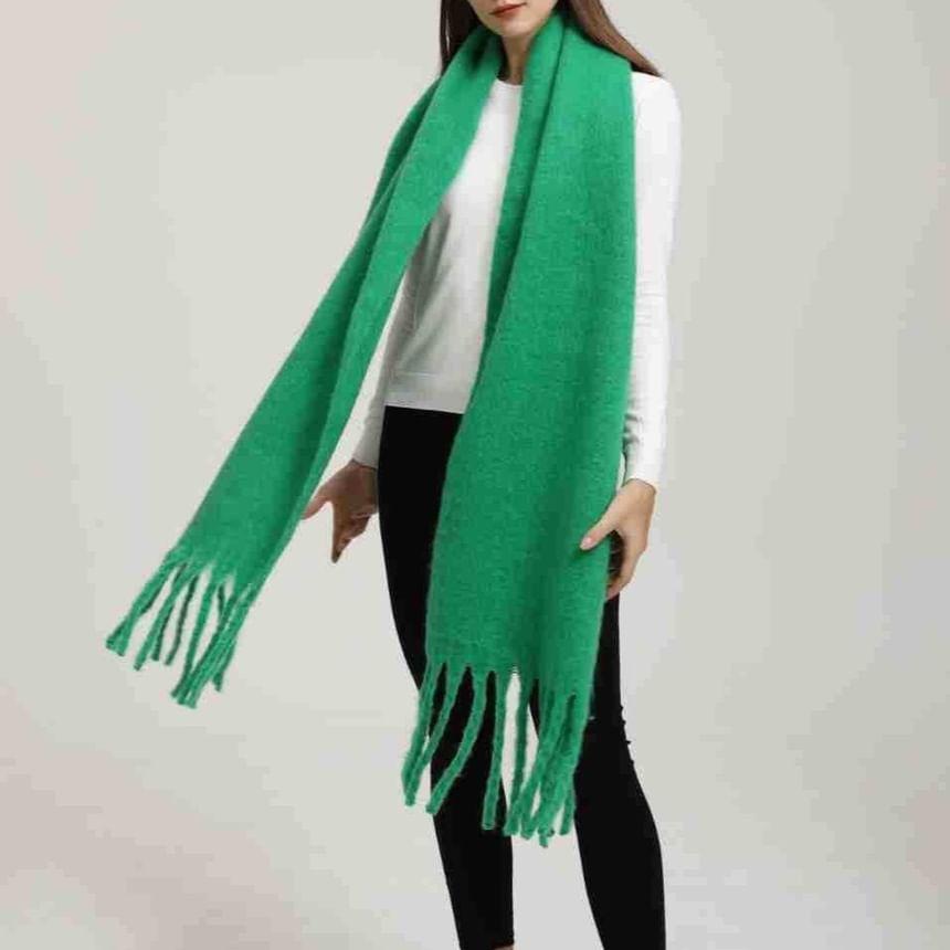 Plain Fringed Trim Scarf Product Image