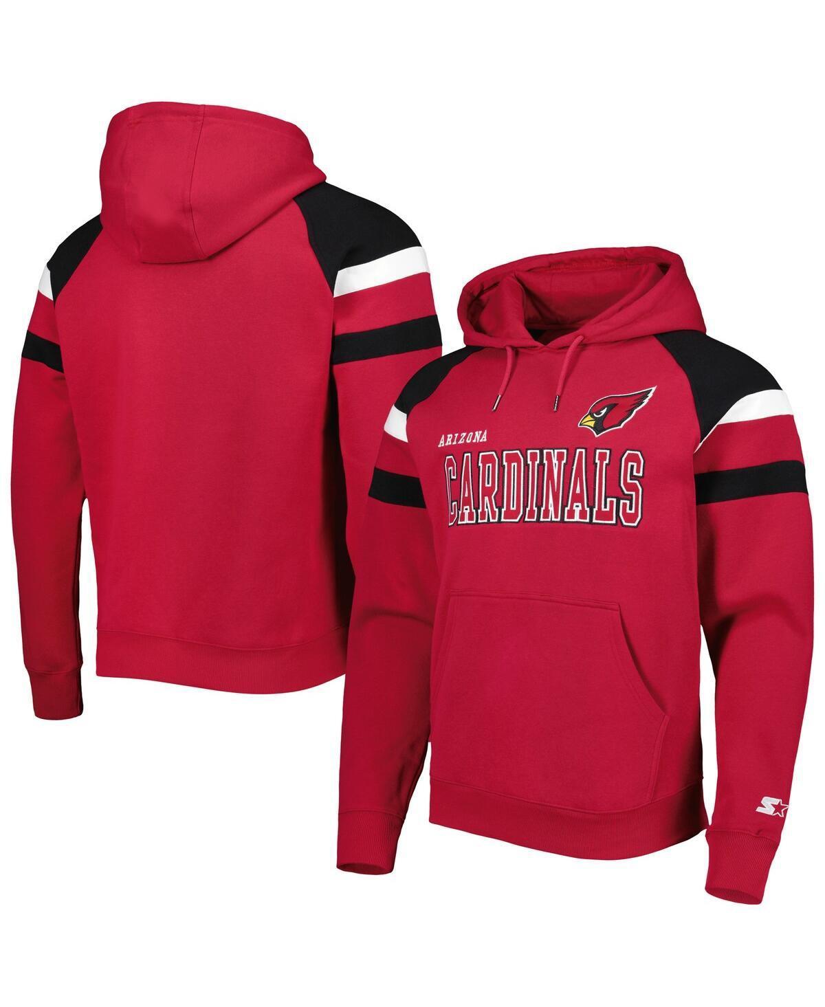 Mens Starter Cardinal Arizona Cardinals Draft Fleece Raglan Pullover Hoodie Product Image