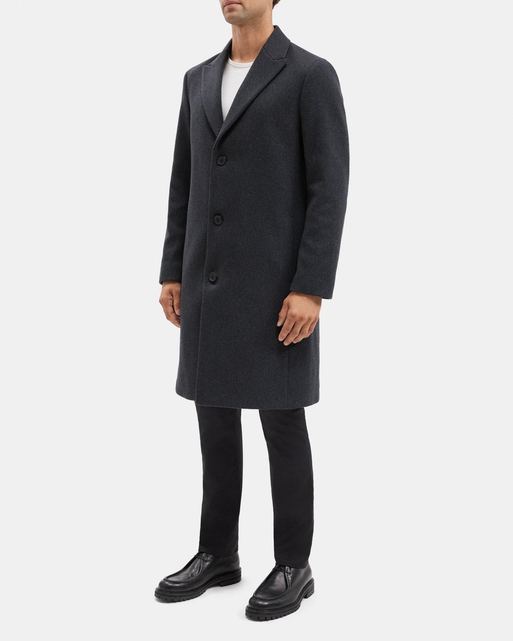 Tailored Coat in Wool-Blend Twill Product Image