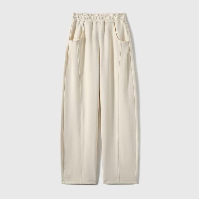 High Rise Plain Wide Leg Pants Product Image