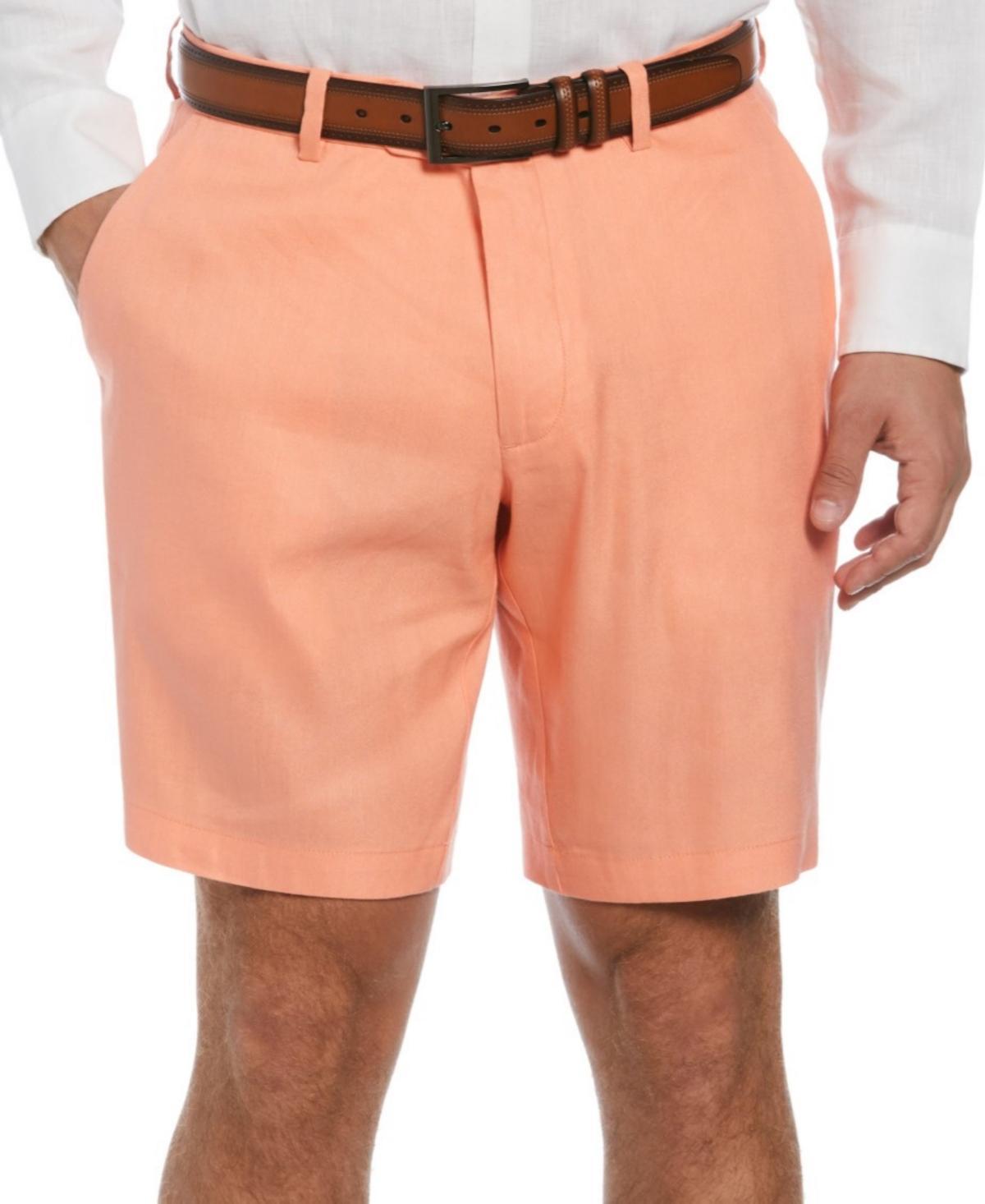 Cubavera Mens Flat Front 9 Linen Blend Shorts Product Image