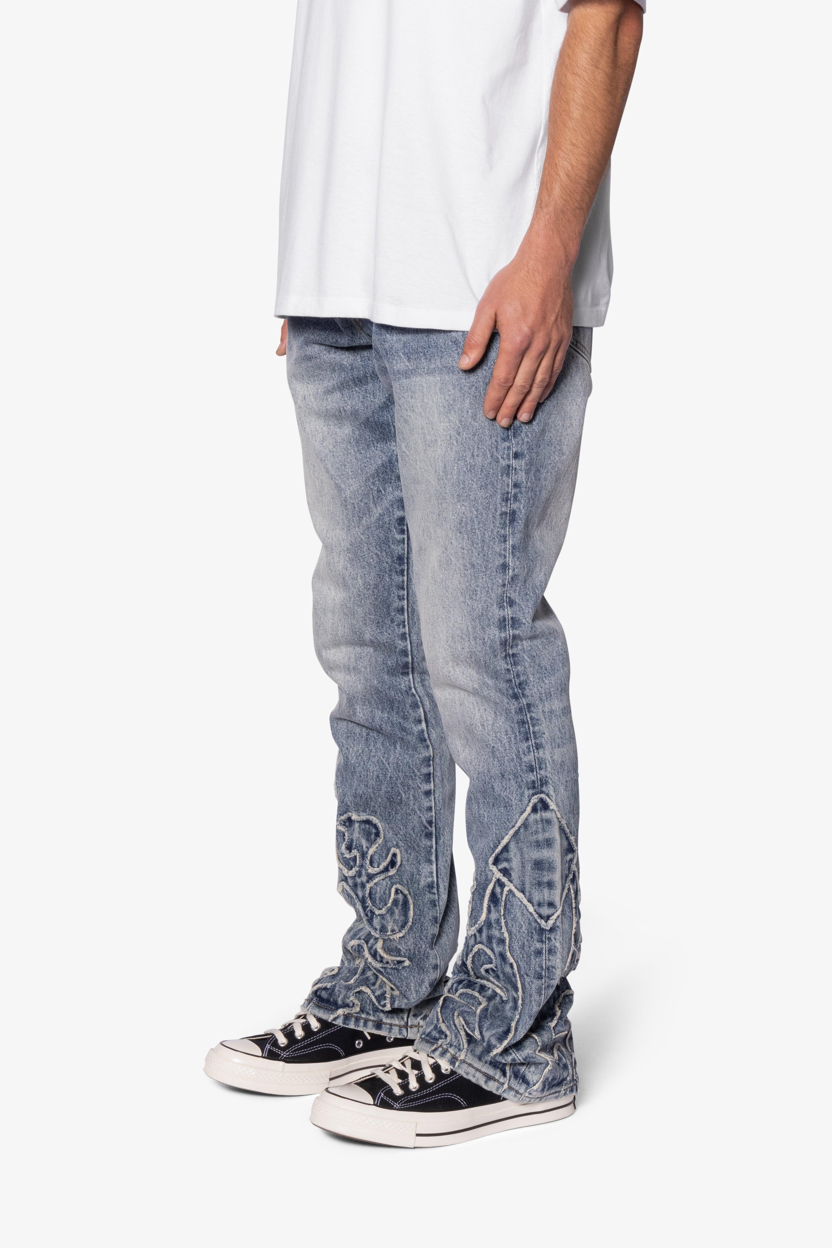 B689 Western Flare Denim - Blue Product Image