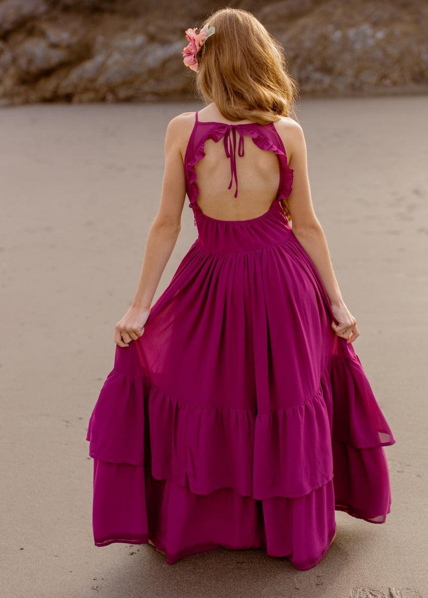 Catrin Dress in Berry Product Image