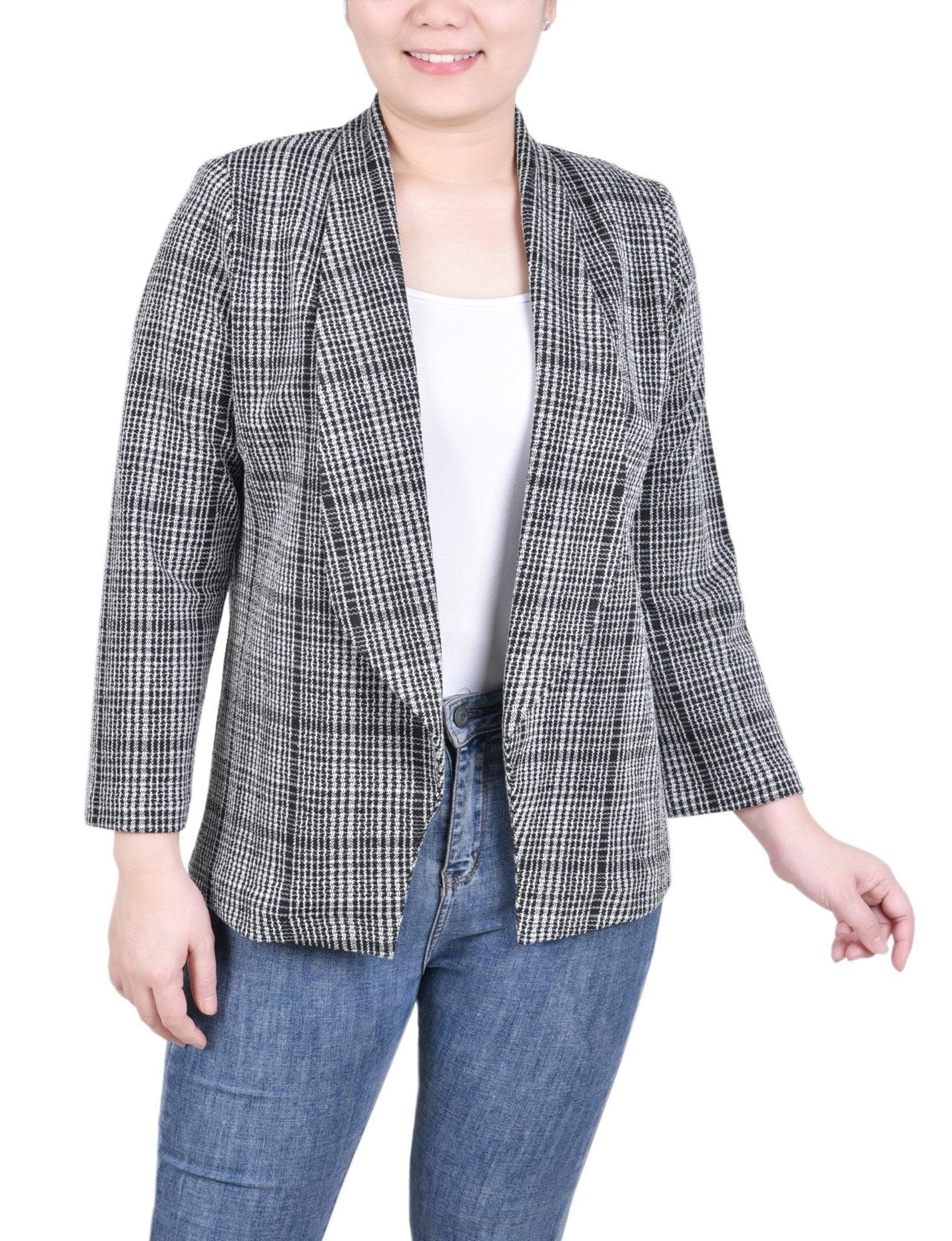 Long Sleeve Ponte Jacket - Petite Product Image