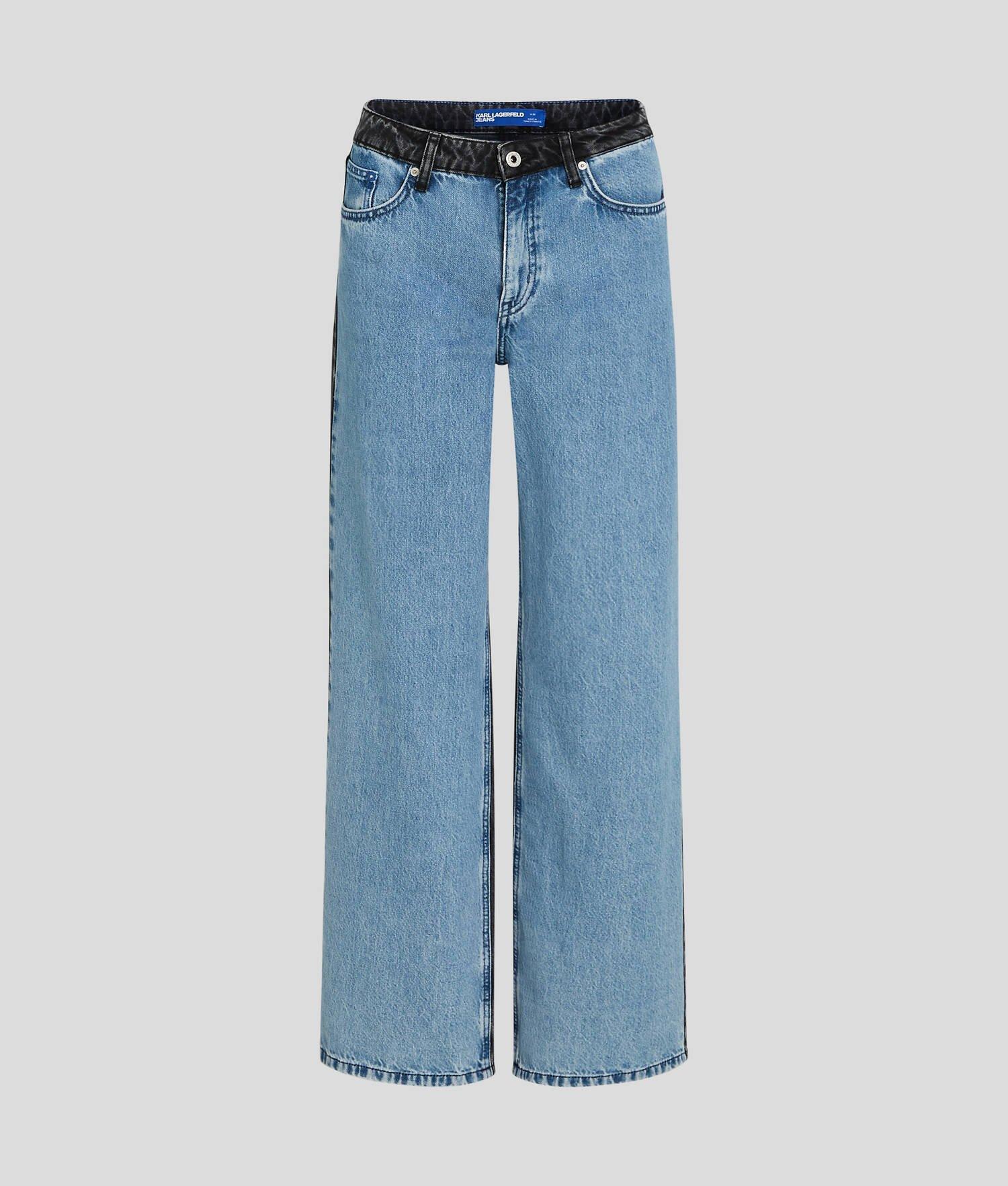 KLJ MID-RISE RELAXED BLOCKED JEANS Product Image