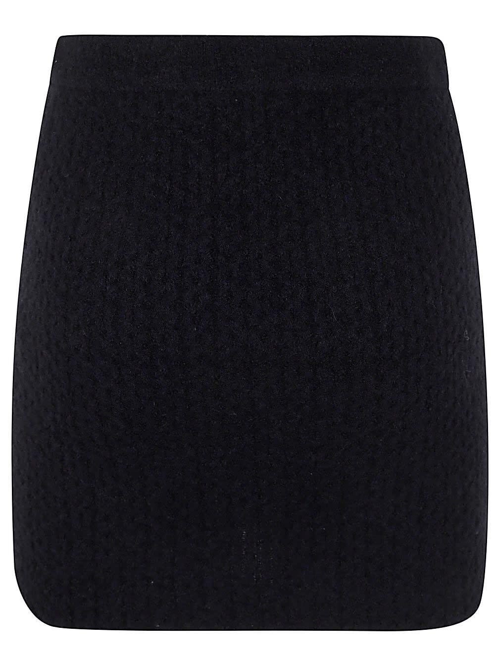 Cashmere Blend Knit Skirt In Black Product Image