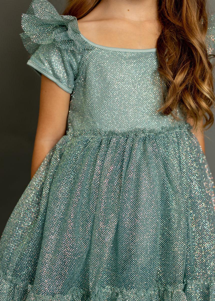 Andria Dress in Smokey Teal Product Image