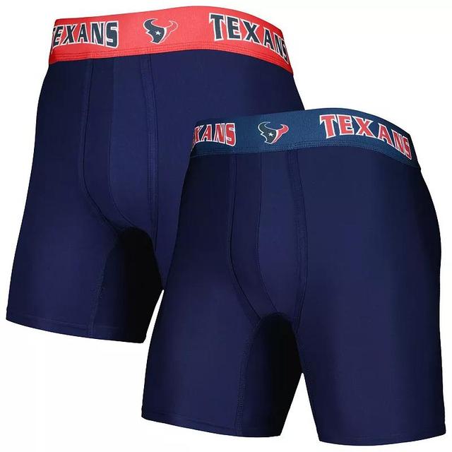 Mens Concepts Sport /Red Houston Texans 2-Pack Boxer Briefs Set Blue Product Image