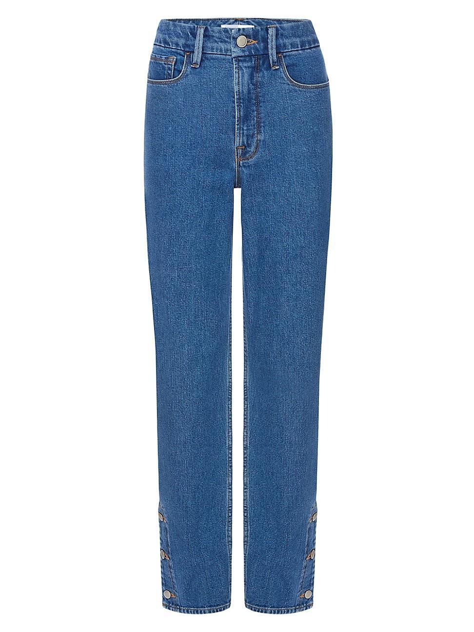 Womens Good Icon Straight Jeans | Indigo, 4 Size 10 | Good American by Khlo Kardashian Product Image