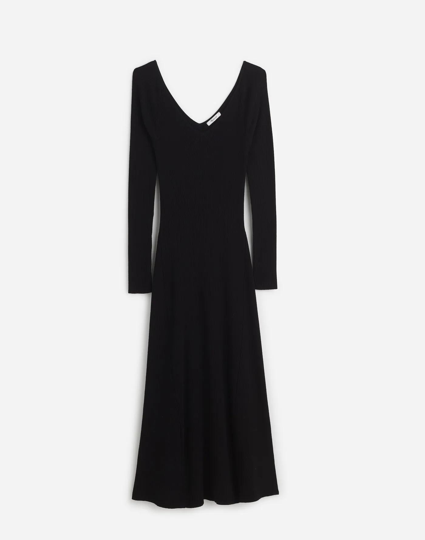 The Signature Knit V-Neck Midi Dress Product Image