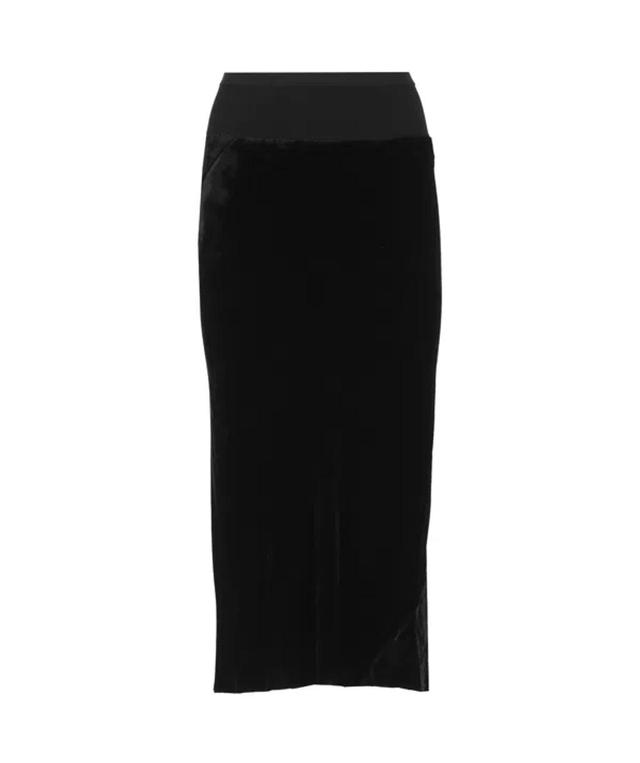 RICK OWENS Elastic Waist Skirt In Black Product Image