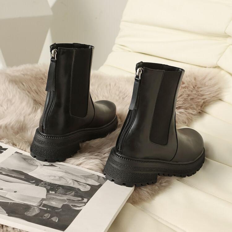 Platform Chunky Heel Chelsea Boots Product Image