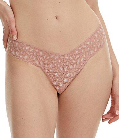 Hanky Panky Cross Dyed Leopard Low Rise Thong (Siesta) Women's Underwear Product Image