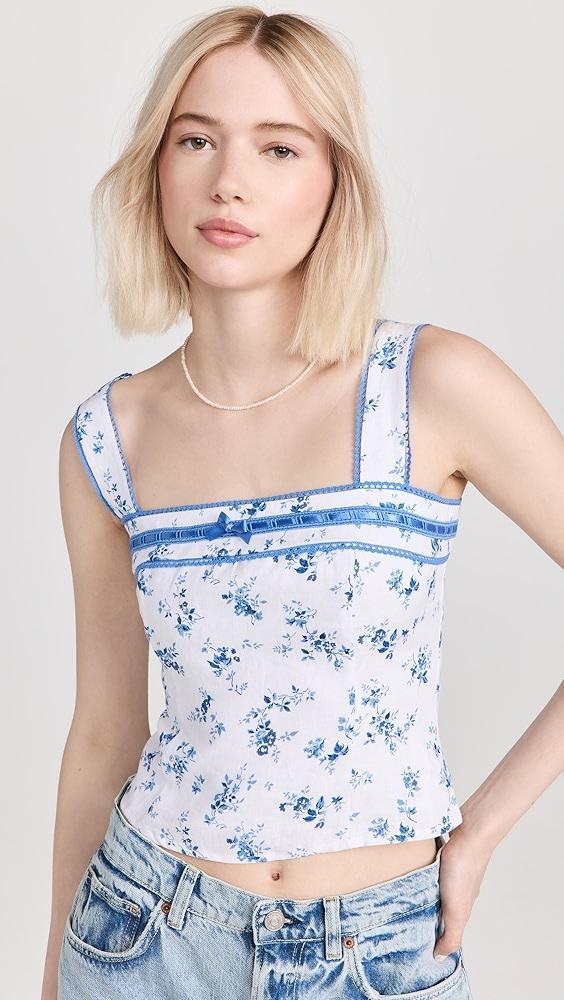 Reformation Eloise Linen Top | Shopbop Product Image