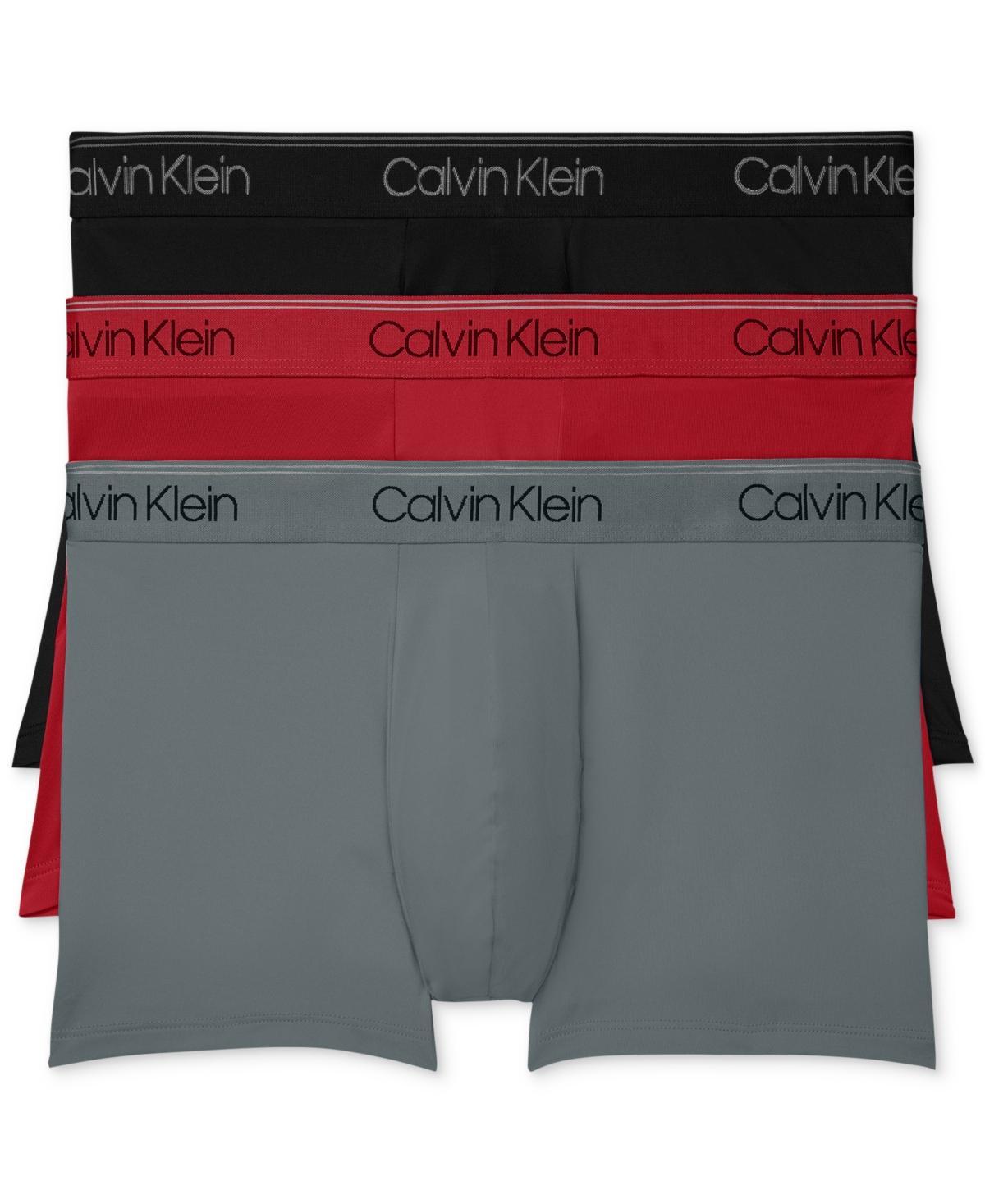 Calvin Klein Mens 3-Pack Microfiber Stretch Low-Rise Trunk Underwear Product Image