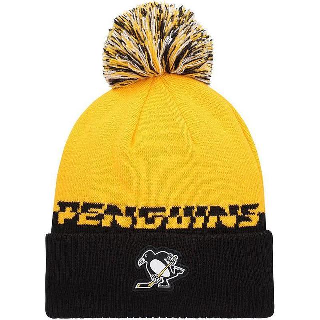 Mens adidas /Black Pittsburgh Penguins COLD.RDY Cuffed Knit Hat with Pom Product Image