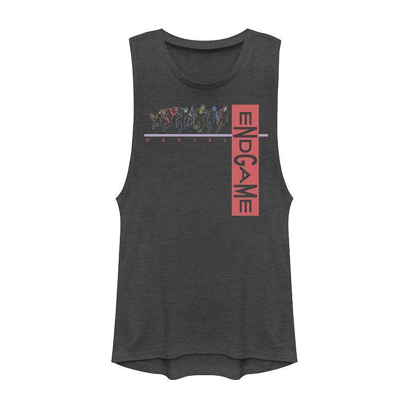 Juniors Marvel Endgame Squad Muscle Tank Top, Girls Grey Product Image