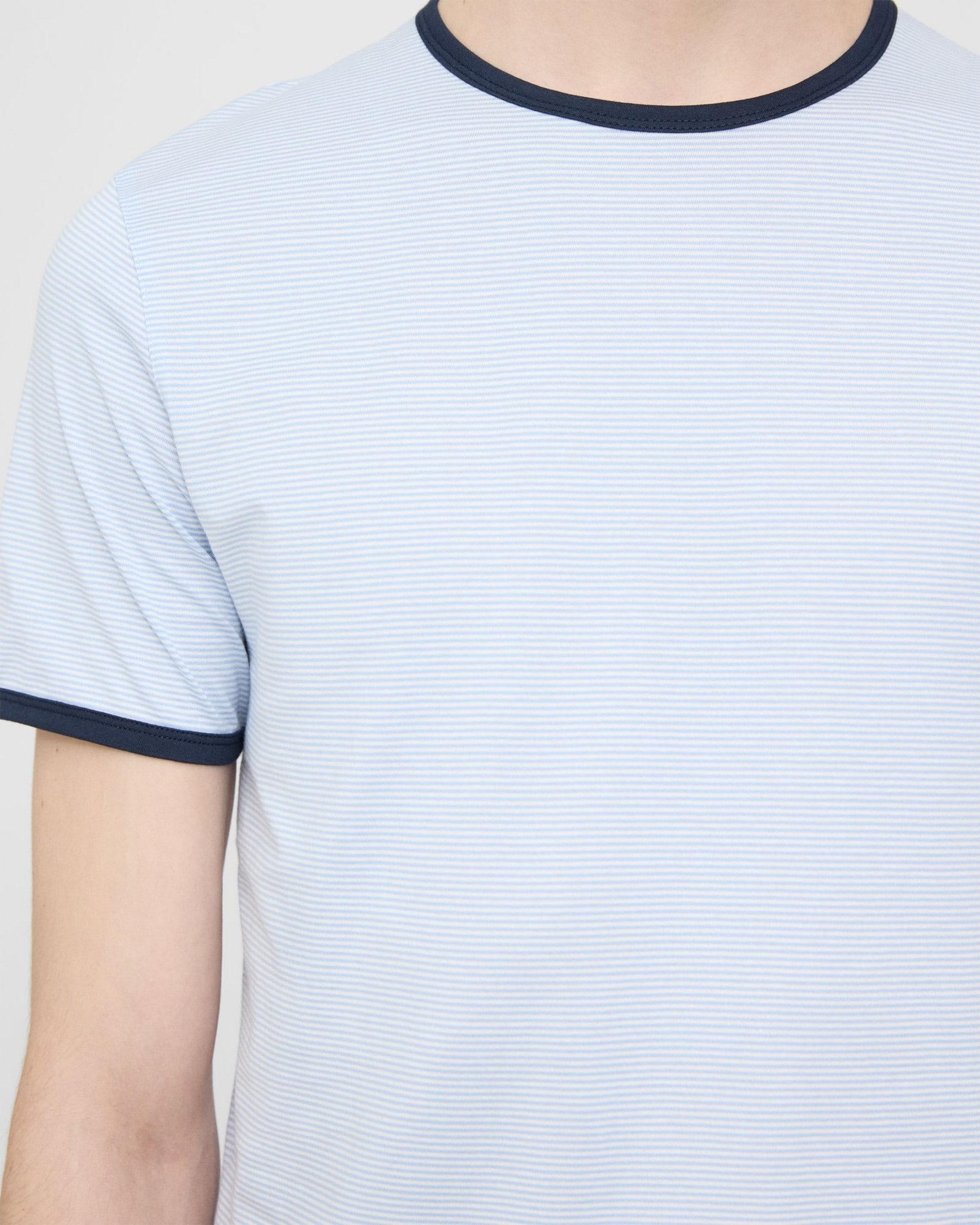 Striped Ringer Tee in Cotton Product Image