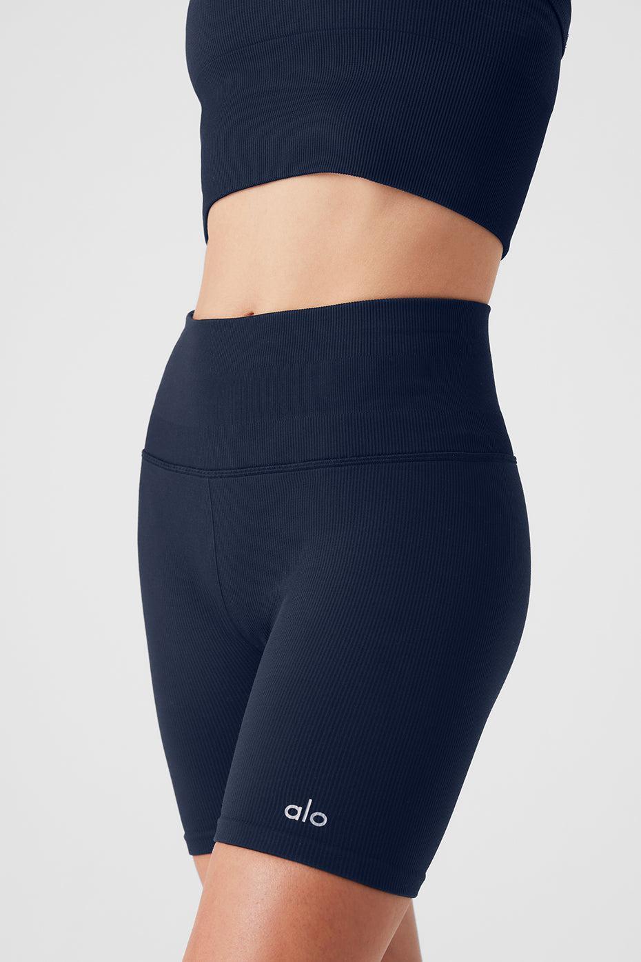 Seamless Ribbed Favorite Short - Navy Female Product Image