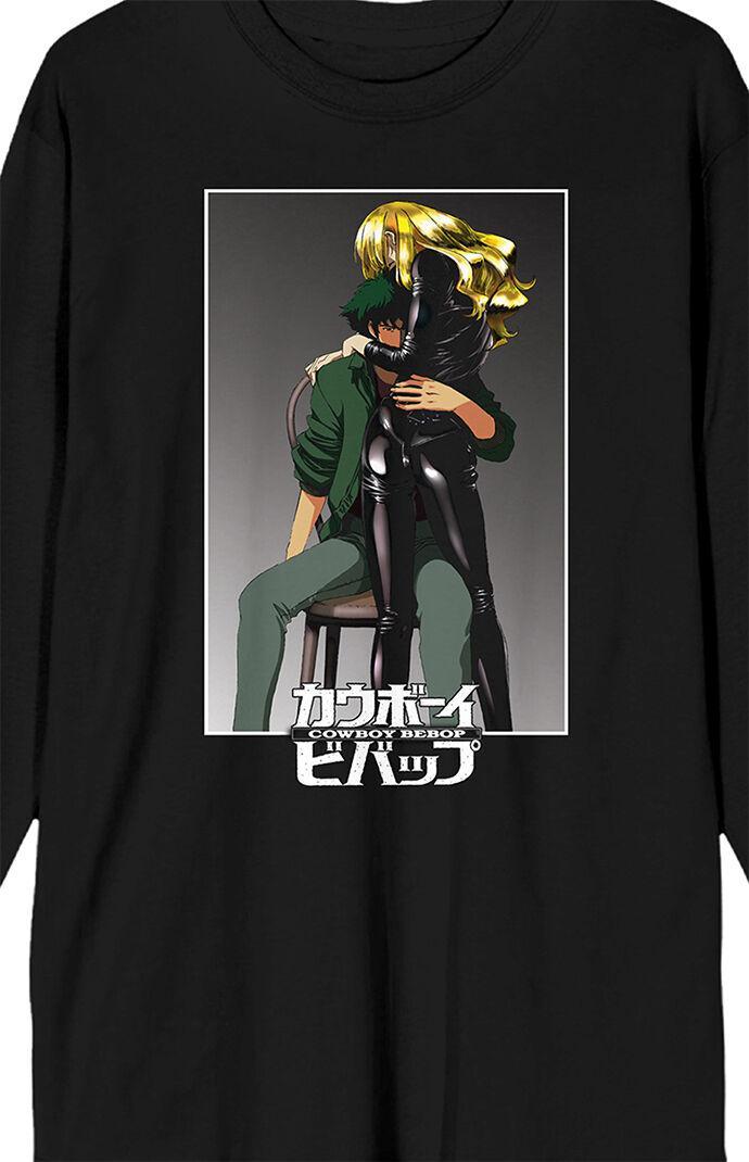 Bioworld Mens Spike Spiegel & Julia Cowboy Bebop Long Sleeve T-Shirt - Blackmall Product Image