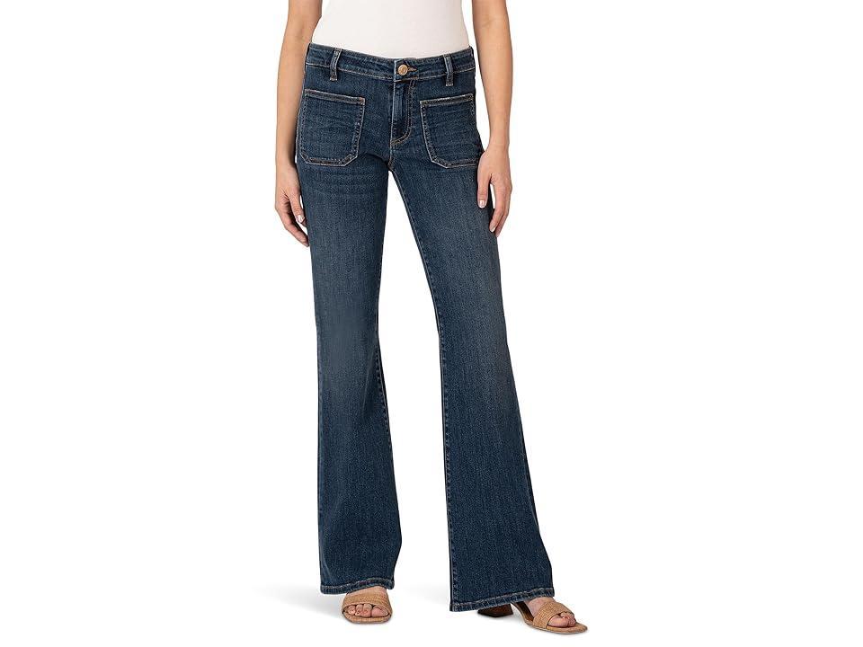 KUT from the Kloth Ana Flare With Patch Pockets Reg Hem (Deductive) Women's Jeans Product Image