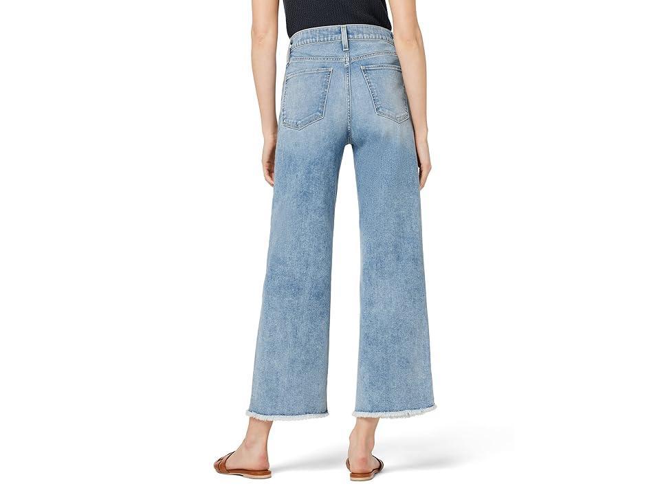 Womens Blake Frayed High-Rise Stretch Wide-Leg Jeans Product Image