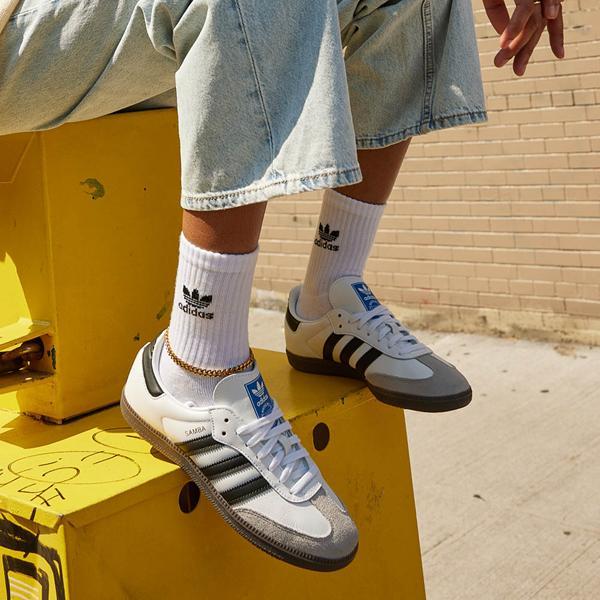 Womens adidas Samba OG Athletic Shoe - Cloud White / Core Black / Clear Granite Product Image