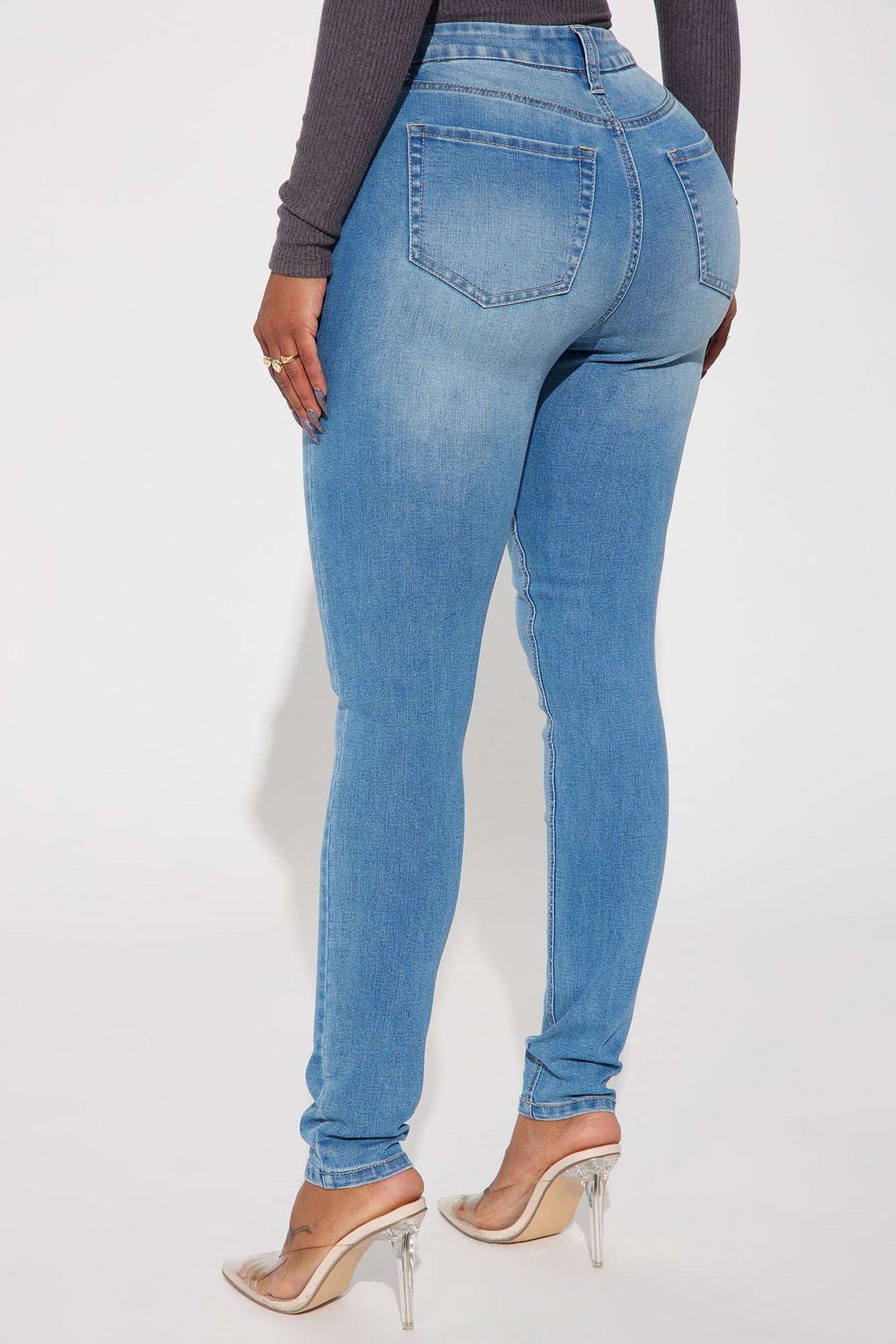 Sabina Gap Proof Stretch Skinny Jeans - Medium Wash Product Image