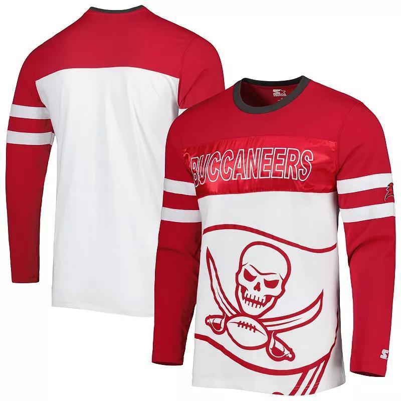 Mens Starter /White Tampa Bay Buccaneers Halftime Long Sleeve T-Shirt Product Image