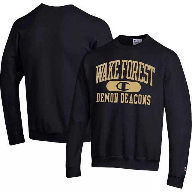 Mens Champion Black Wake Forest Demon Deacons Arch Pill Sweatshirt Product Image