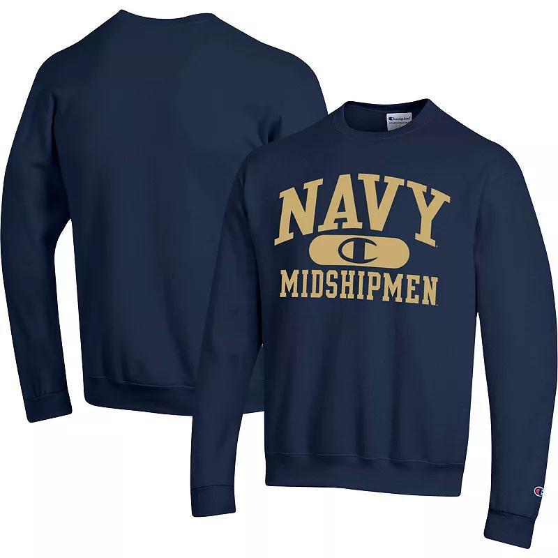 Mens Champion Midshipmen Arch Pill Sweatshirt Blue Product Image