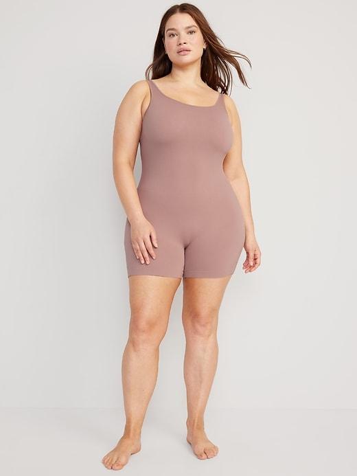 Seamless Rib-Knit Bodysuit -- 6-inch inseam Product Image