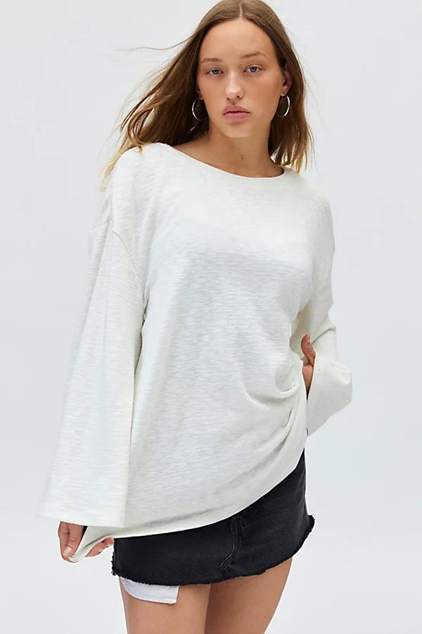 Urban Renewal Remnants Oversized Boatneck Long Sleeve Tee Womens at Urban Outfitters product image