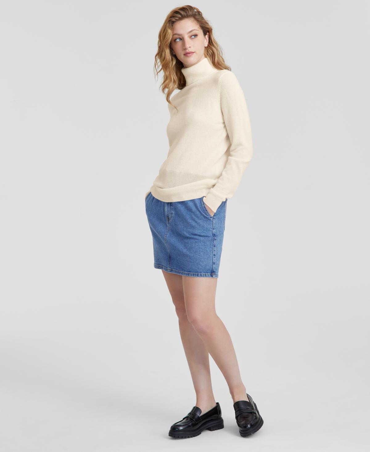 Charter Club 100% Cashmere Womens Turtleneck Sweater, Regular & Petites, Created for Macys Product Image