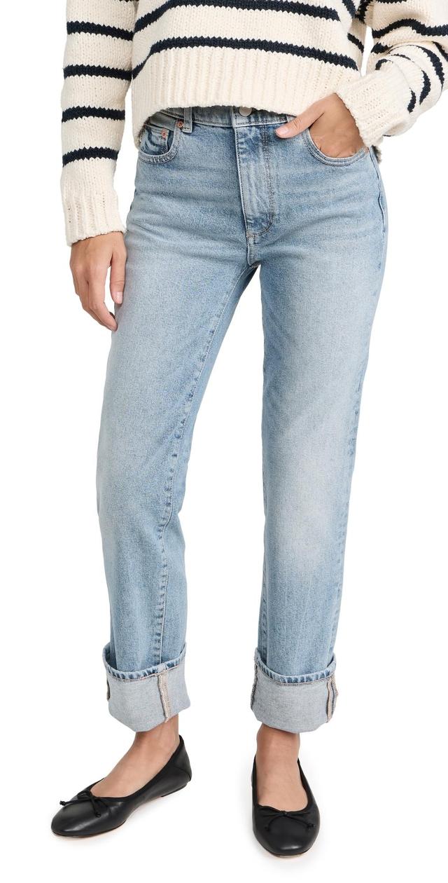 DL1961 Patti Straight: High Rise Vintage Ankle Jeans fiji cuffed (vintage) 31 Product Image