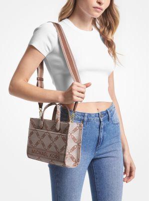 Gigi Small Empire Logo Jacquard Messenger Bag Product Image