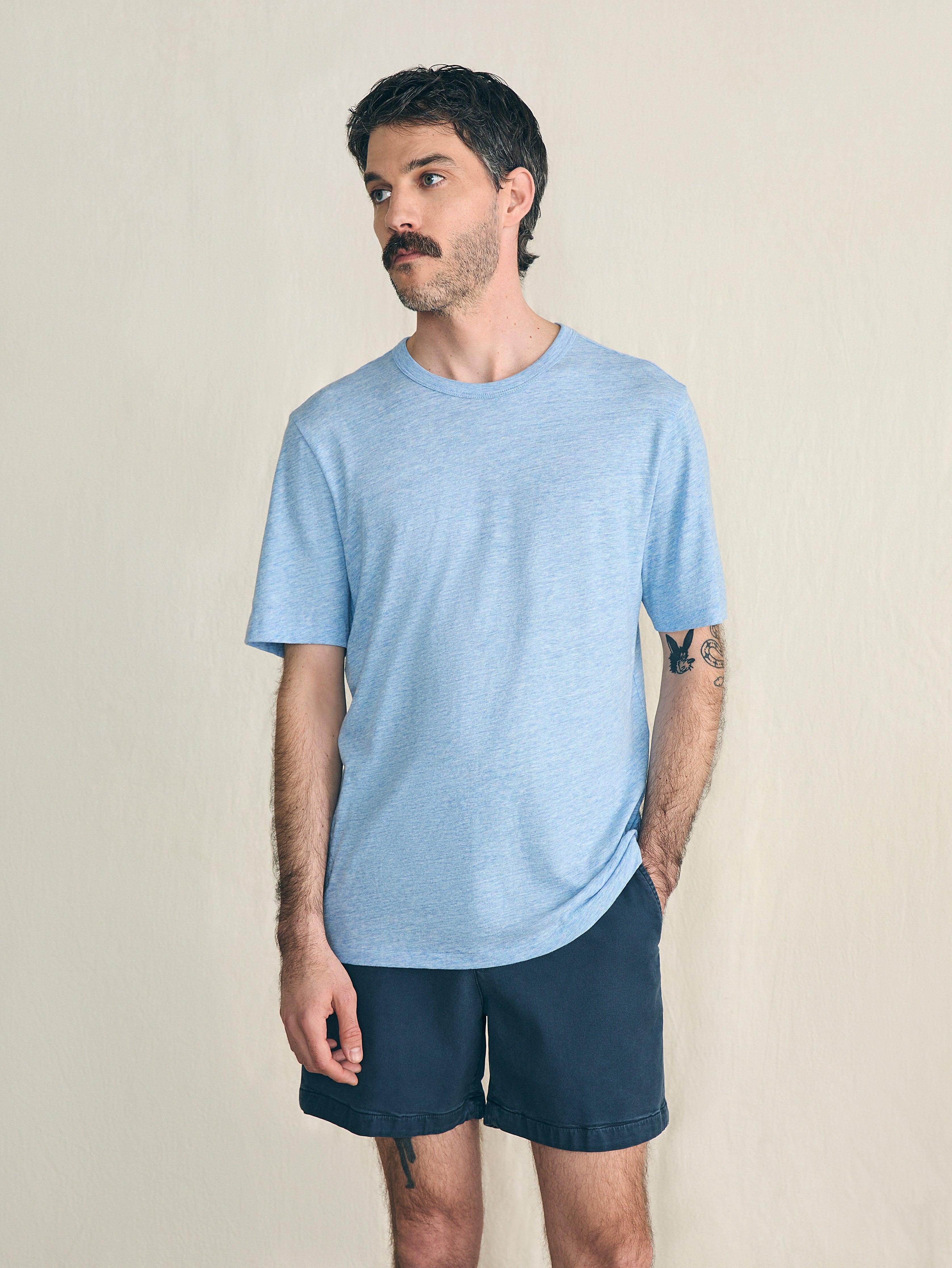 Short-Sleeve Vintage Chambray Tee - Delta Blue Heather Male Product Image