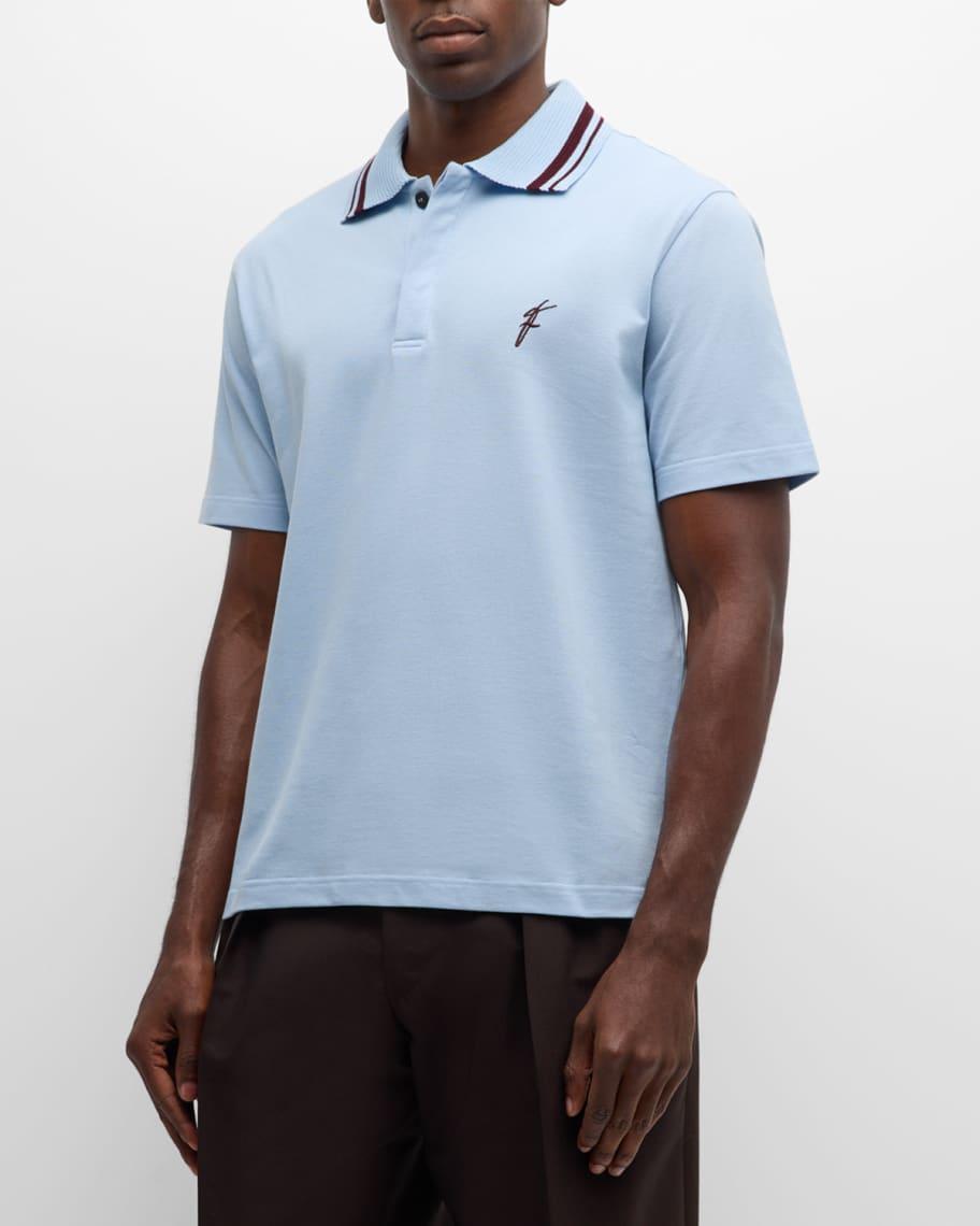 Mens Polo Shirt with Collar Detailing Product Image