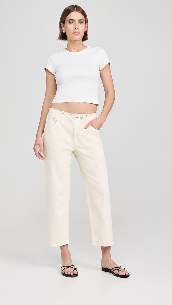 Tibi Garment Dyed Stretch Twill Cropped Newman Jeans | Shopbop Product Image