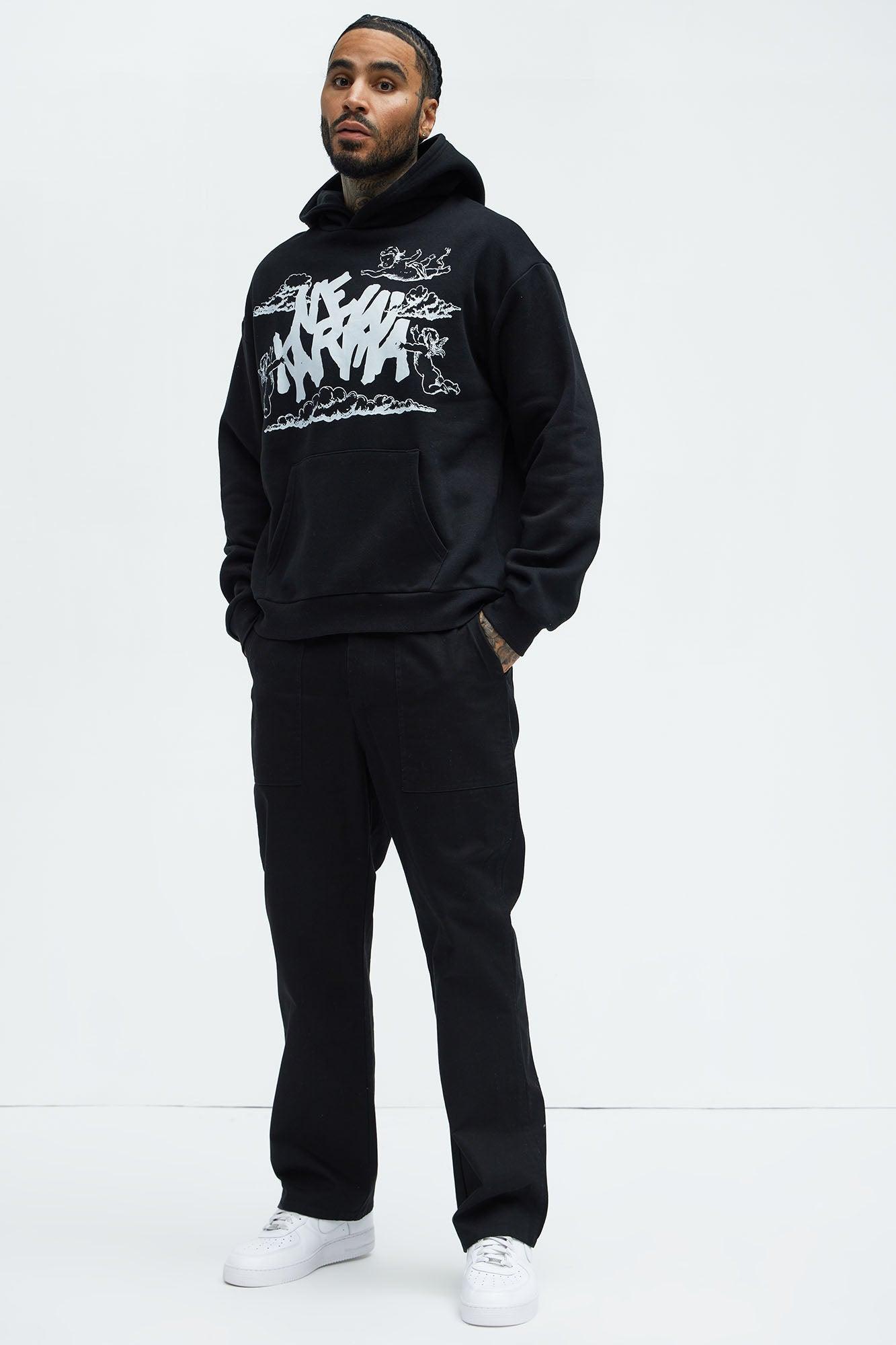 Berry Fatigue Straight Pants - Black Product Image