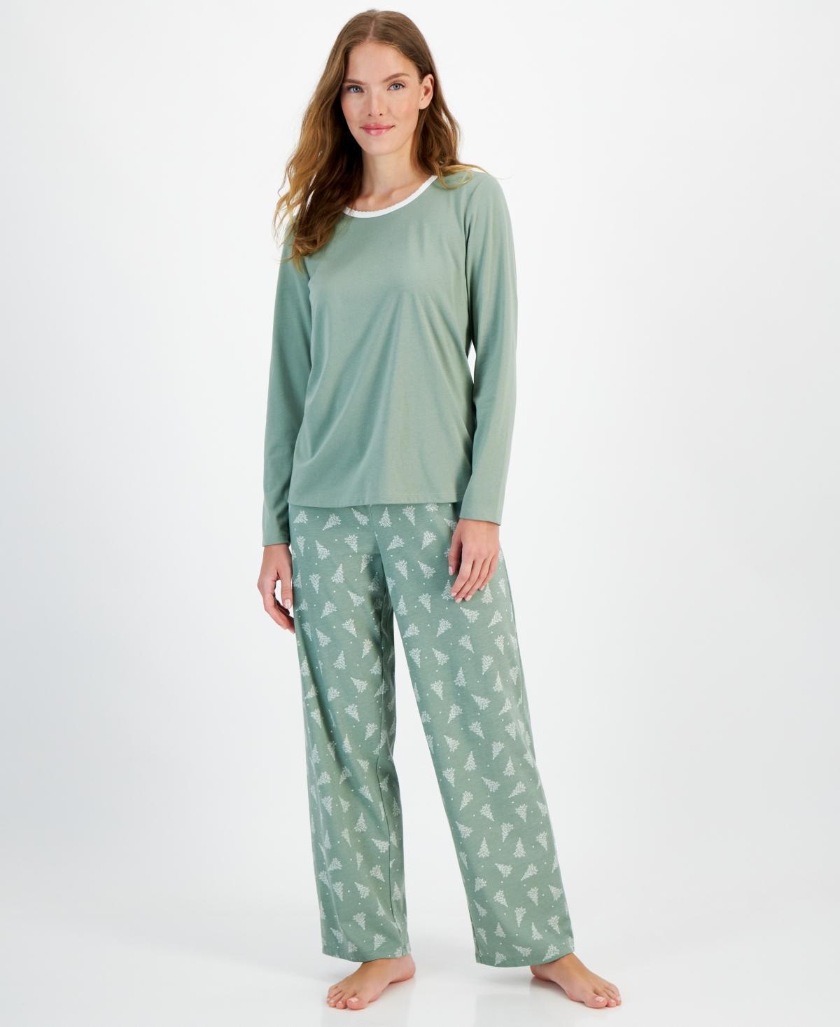 Charter Club Womens 2-Pc. Long-Sleeve Pajamas Set, Created for Macys Product Image