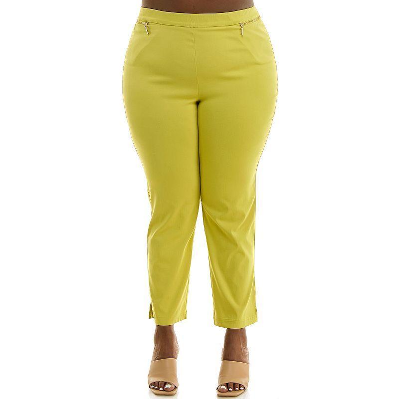 Plus Size Nina Leonard Ankle Length Millennium Pants, Womens Product Image