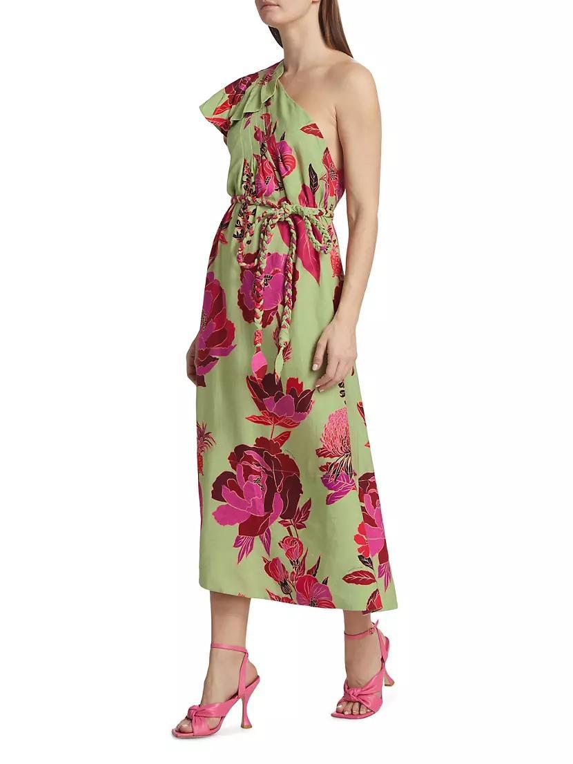 Fresh Garden One-Shoulder Midi Dress Product Image