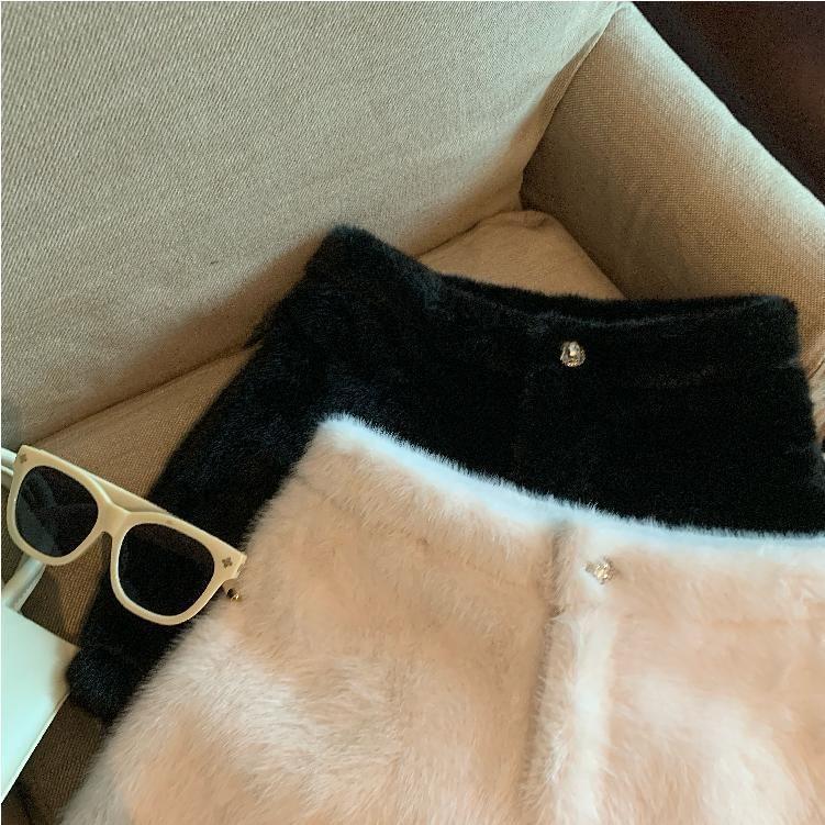 High Waist Fluffy Shorts Product Image